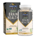 Garden of Life Brain Health Supplement with Organic Lion’s Mane & Turmeric, Non-GMO, Gluten-Free, Mint Flavor - for Memory, Focus & Healthy Brain Function
