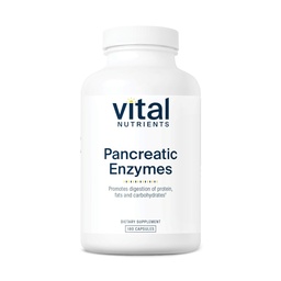 Vital Nutrients Pancreatic Enzymes 1000mg (Full Strength) - Pancreatin Digestion Supplement with Protease, Amylase & Lipase - Digestive Enzymes - Gluten, Dairy, and Soy Free - 180 Capsules