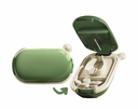 MURRI&MURRDI Small Pill Splitter, Portable Medicine Cutter for Pocket or Purse - Vitamins, Tablets, Medications (Green)
