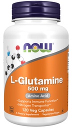 NOW Supplements, L-Glutamine 500 mg, Amino Acid, 120 Veg Caps