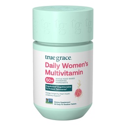 True Grace Daily Women’s Multivitamin 50+ - 60 Easy-to-Swallow Tablets - Immune, Energy, Longevity & Memory Support - Vegan - Gluten, Soy & Iron Free - 30 Servings