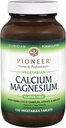 Pioneer Cal Mag & Vitamin D | Calcium & Magnesium Supplement for Adults | High Absorption | Verified Gluten Free | 120 Vegetarian Tablets