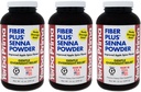 Yerba Prima Fiber Plus Senna Powder, 12 Ounce (Pack of 3) - for Short-Term Use to Restore Regularity, Improved Apple Spice Flavor, Stevia Sweetened, Provides Gentle Overnight Relief, Non-GMO