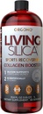 Orgono Living Silica Sports Recovery | Vegan Collagen Booster | Silica-Based | Pre & Post Workout Supplement | Supports Joint Recovery, Tendon & Cartilage Health, Energy & Endurance | 33.8 Fl Oz