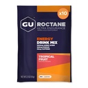 GU Energy Roctane Ultra Endurance Energy Drink Mix, Vegan, Gluten-Free, Kosher, 35mg of Caffeine, and Dairy-Free n-the-Go Energy for Any Workout, 10 Single-Serving Packets, Tropical Fruit