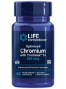 Life Extension Optimized Chromium with Crominex 3+ 500 mcg, Metabolism Health, Healthy Balance, Vegetarian, Gluten Free, Non-GMO, 500 mcg, 60 Vegetarian Capsules